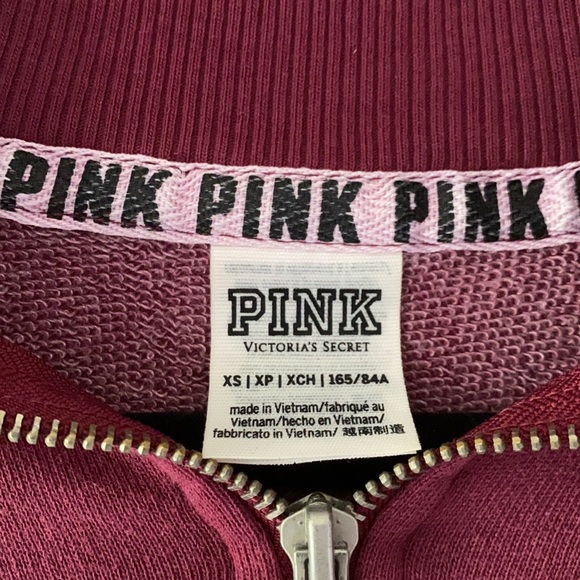 VS PINK Maroon 1/4 Zip - Picture 2 of 6